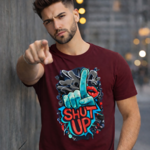 Shut Up Graphic Cotton T-Shirt – Bold Urban Style