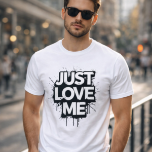 Just Love Me Graphic – Street Style Quote T Shirt